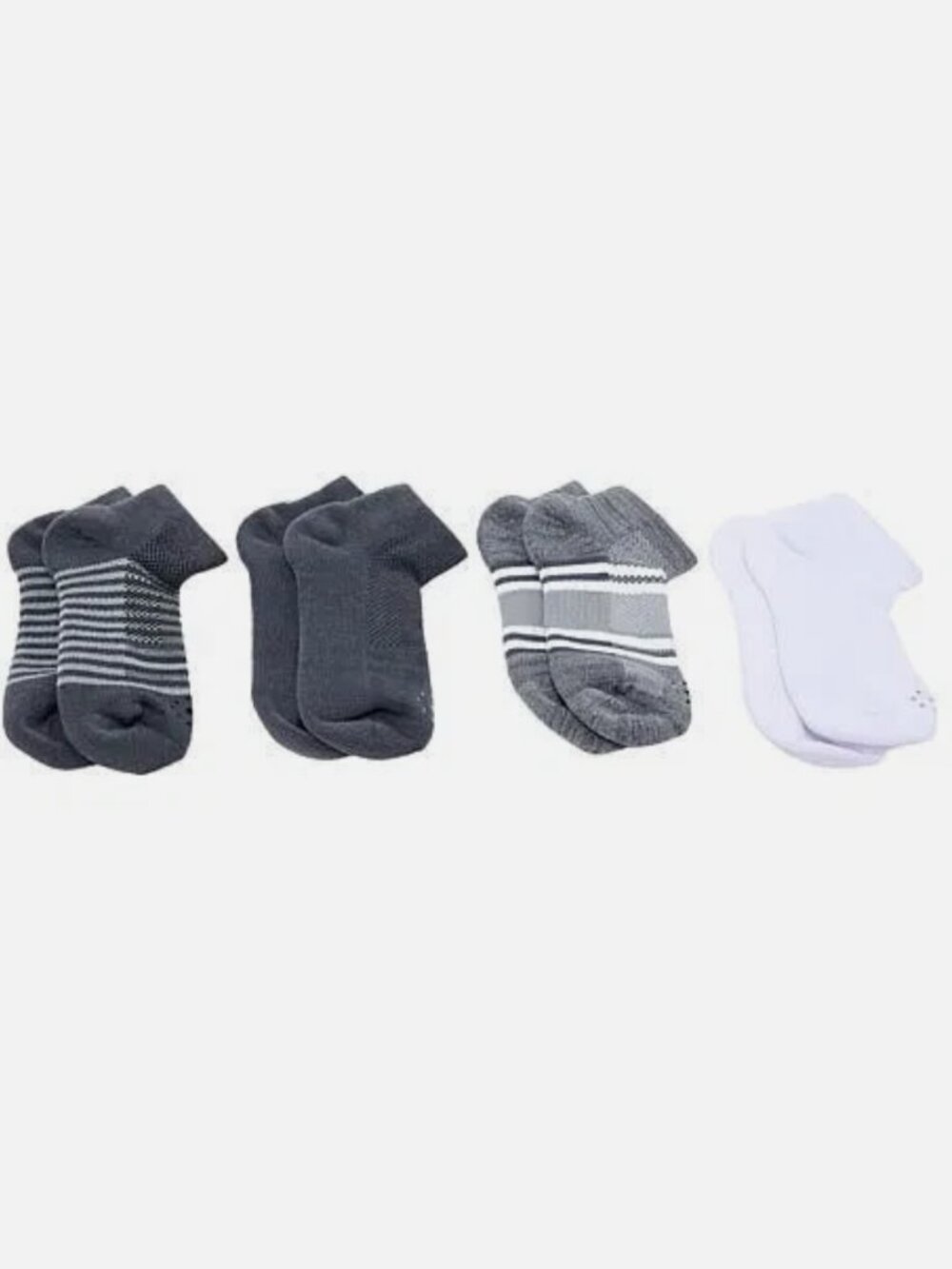 Copper Life 4-pack SnugStay Ankle Socks - Gray - XL